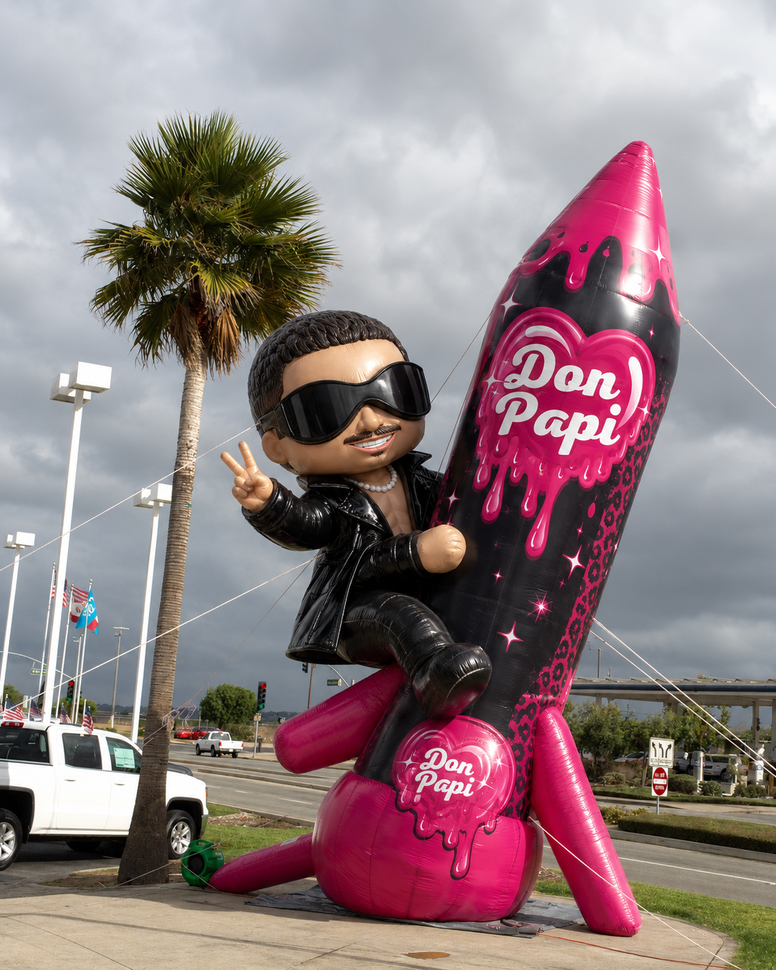 Giant Don Papi rocket inflatable